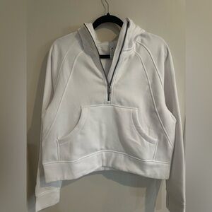 White Half-Zip Hoodie